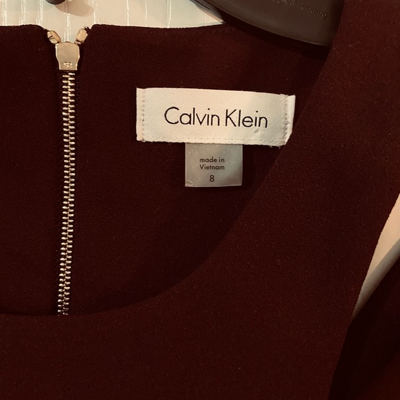 CALVIN KLEIN Deep Purple sleeveless dress Size 8 - Picture 5 of 10